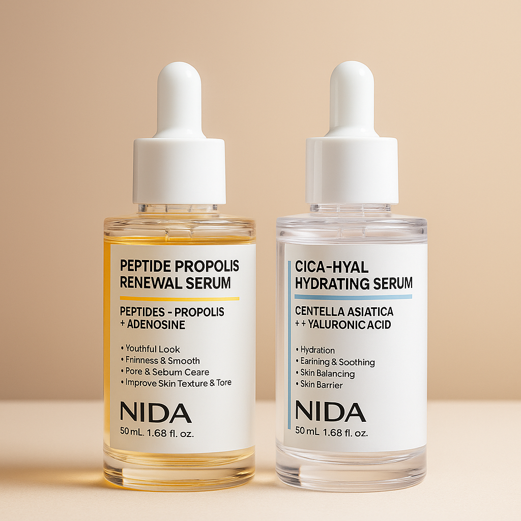 Dúo Premium NIDA SERUM: Renovación + Hidratación