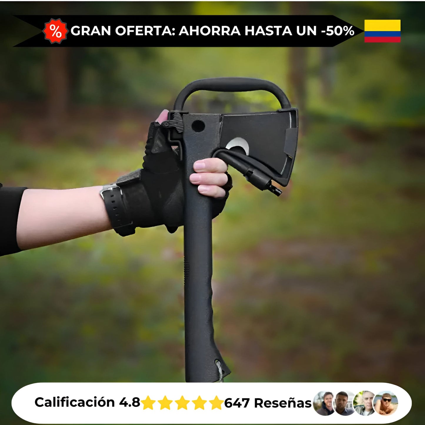 MultiAxe | Hacha Tactica Multifuncional 5 en 1